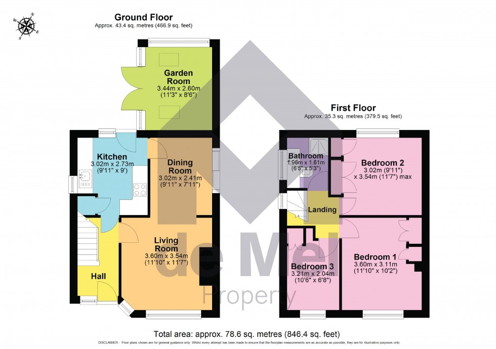 Floorplan for Hayes Road, Cheltenham, Gloucestershire, GL52