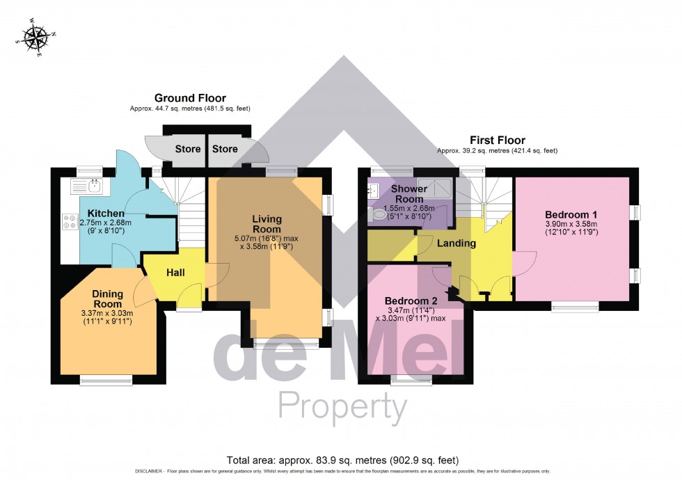 Floorplan for Hyde Cottages, Brook Close, Winchcombe