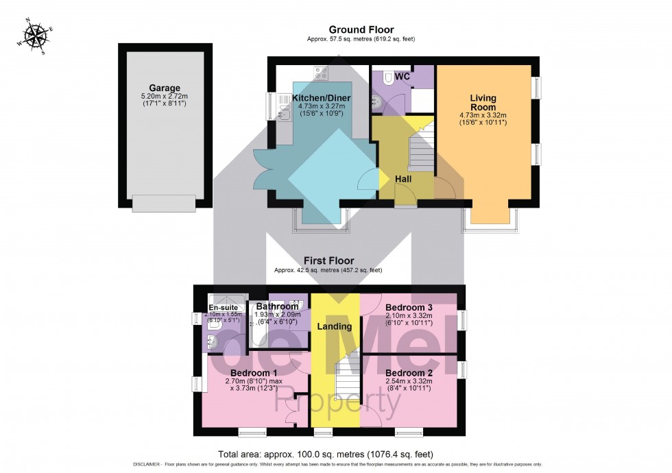 Floorplan for Tawny Close, Bishops Cleeve, Cheltenham, GL52