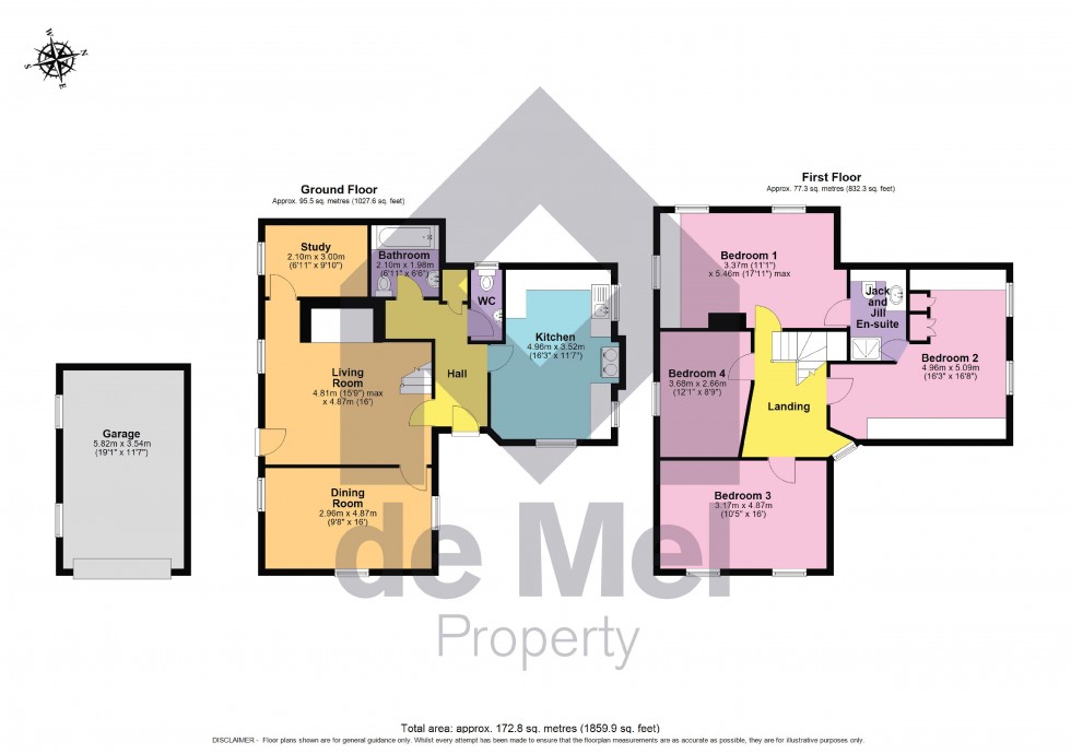 Floorplan for School Road, Bishops Cleeve, Cheltenham, GL52