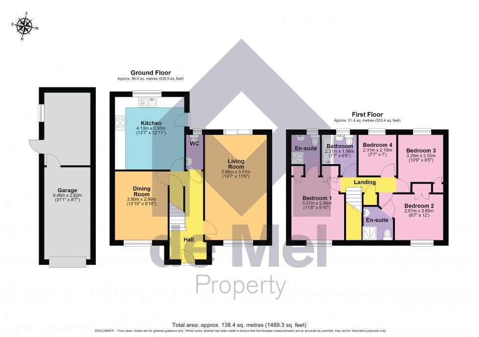 Floorplan for Wigeon Lane, Walton Cardiff, Tewkesbury