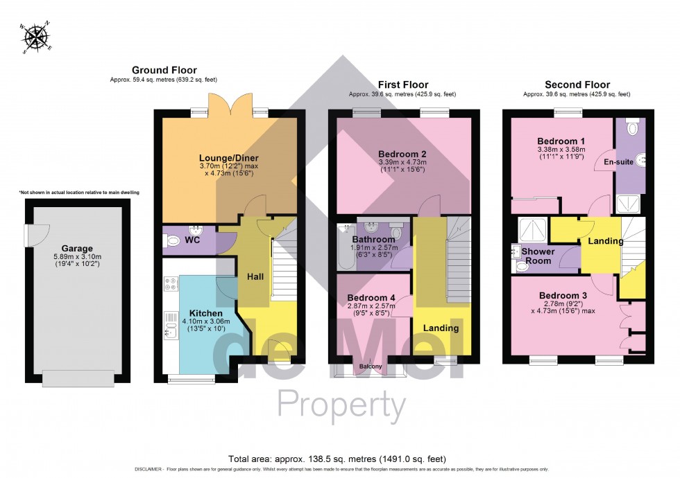 Floorplan for Clay Pit Grove, Cheltenham, Gloucestershire, GL51