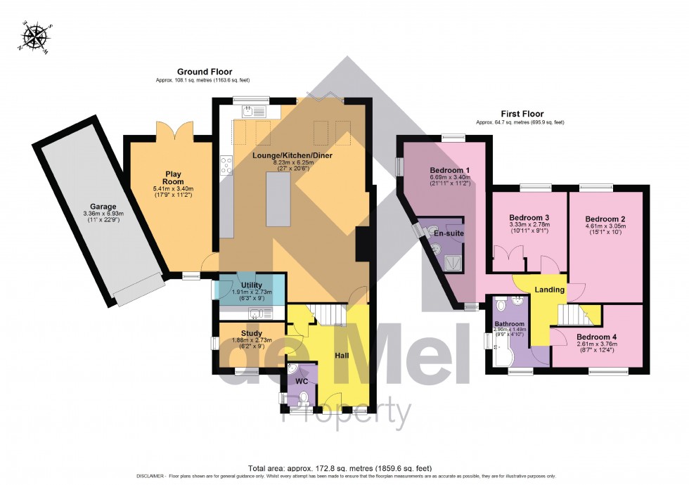 Floorplan for Vineries Close, Leckhampton, Cheltenham, Gloucestershire, GL53