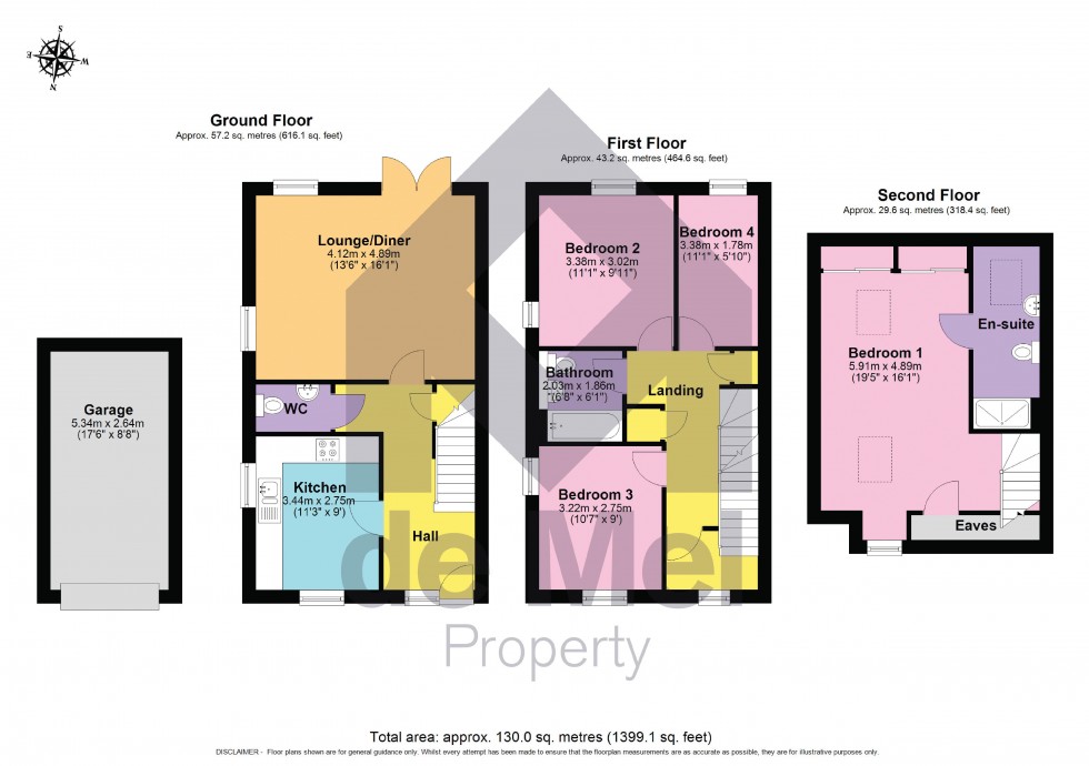 Floorplan for Sunrise Avenue, Bishops Cleeve, Cheltenham, Gloucestershire, GL52