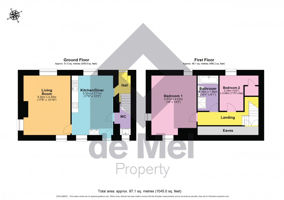 Floorplan for Postlip, Winchcombe, Gloucestershire, GL54
