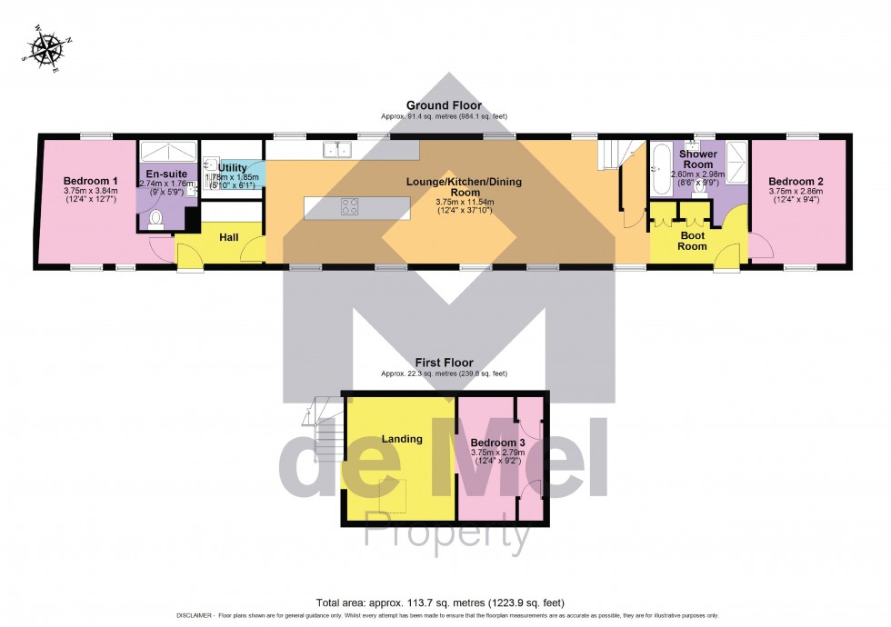 Floorplan for Postlip, Winchcombe, Gloucestershire, GL54