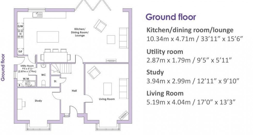 Floorplan for Delavale Road, Winchcombe, Gloucestershire, GL54