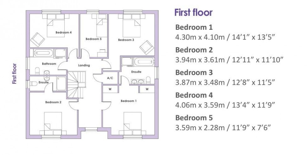 Floorplan for Delavale Road, Winchcombe, Gloucestershire, GL54