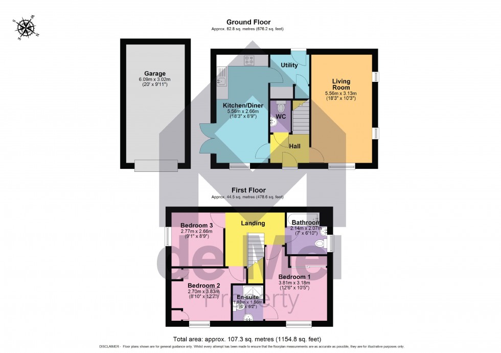 Floorplan for Ashton Crescent, Pamington, Tewkesbury, GL20