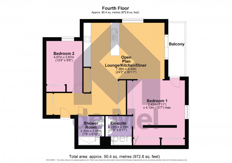 Floorplan for Bayshill Road, Cheltenham, Gloucestershire, GL50