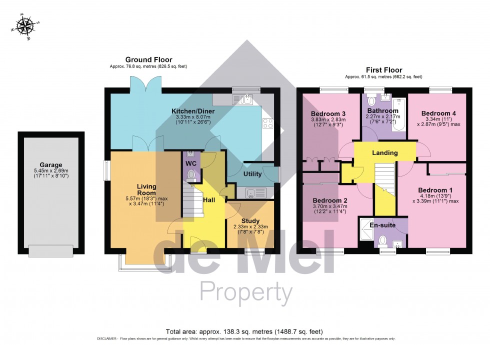 Floorplan for Primrose Close, Bishops Cleeve, Cheltenham, GL52