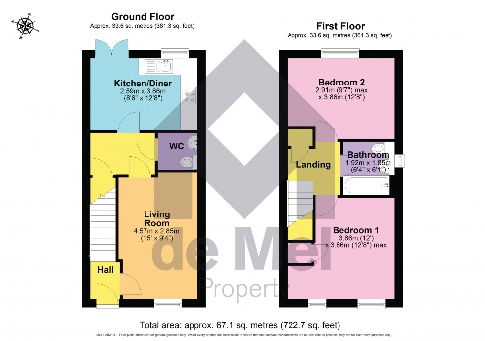 Floorplan for Castle Close, Gotherington, Gloucestershire, GL52