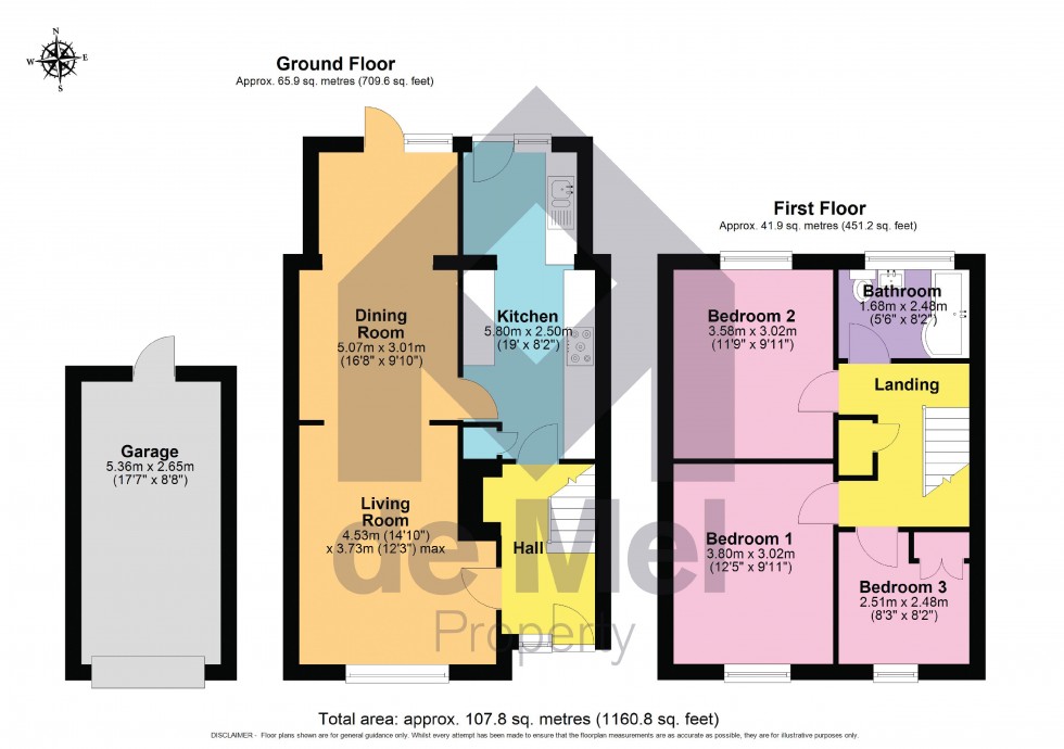 Floorplan for Huddleston Road, Winchcombe