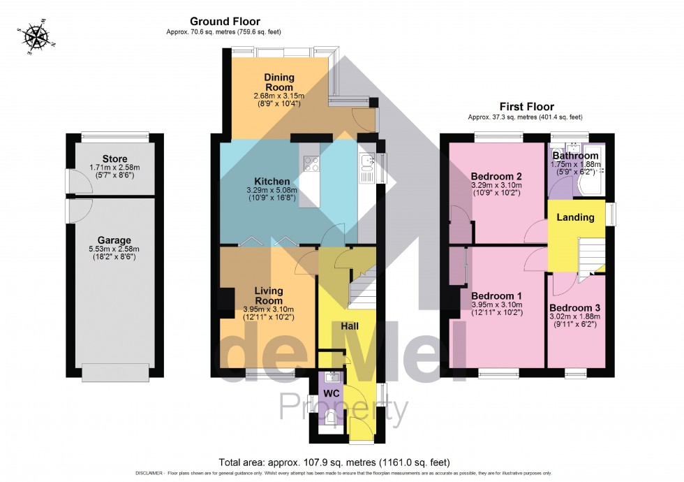 Floorplan for Kingscote Road West, Up Hatherley, Cheltenham, GL51