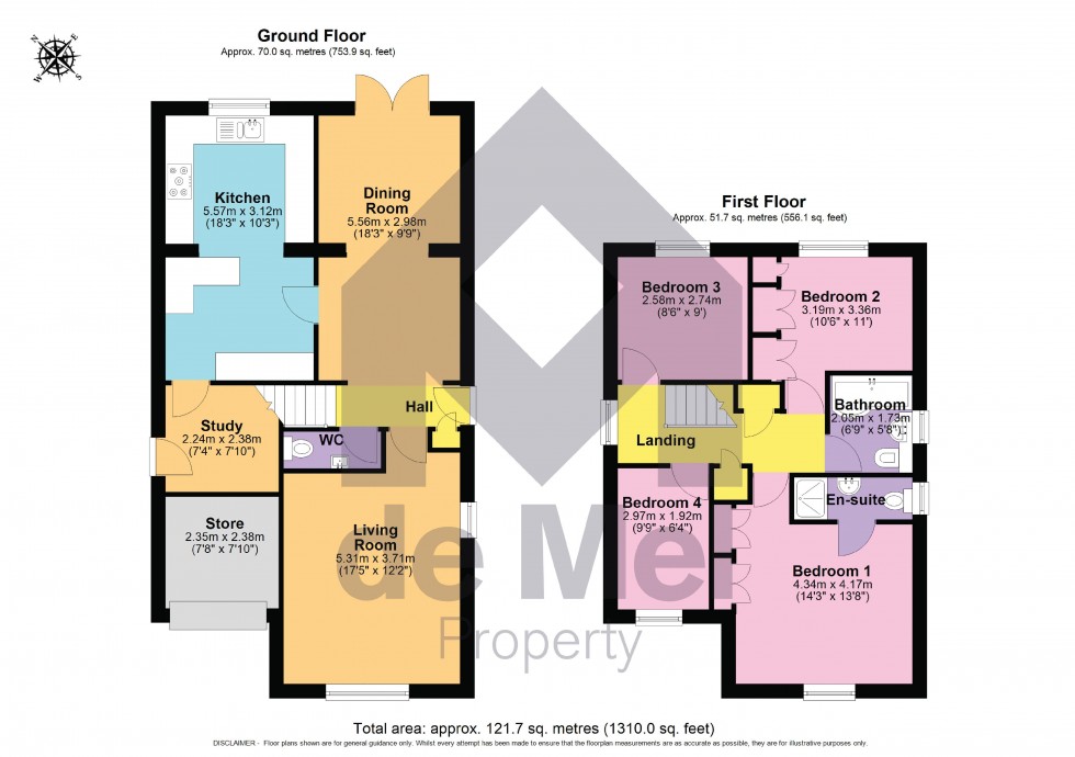 Floorplan for Cornfield Drive, Bishops Cleeve, Cheltenham, GL52