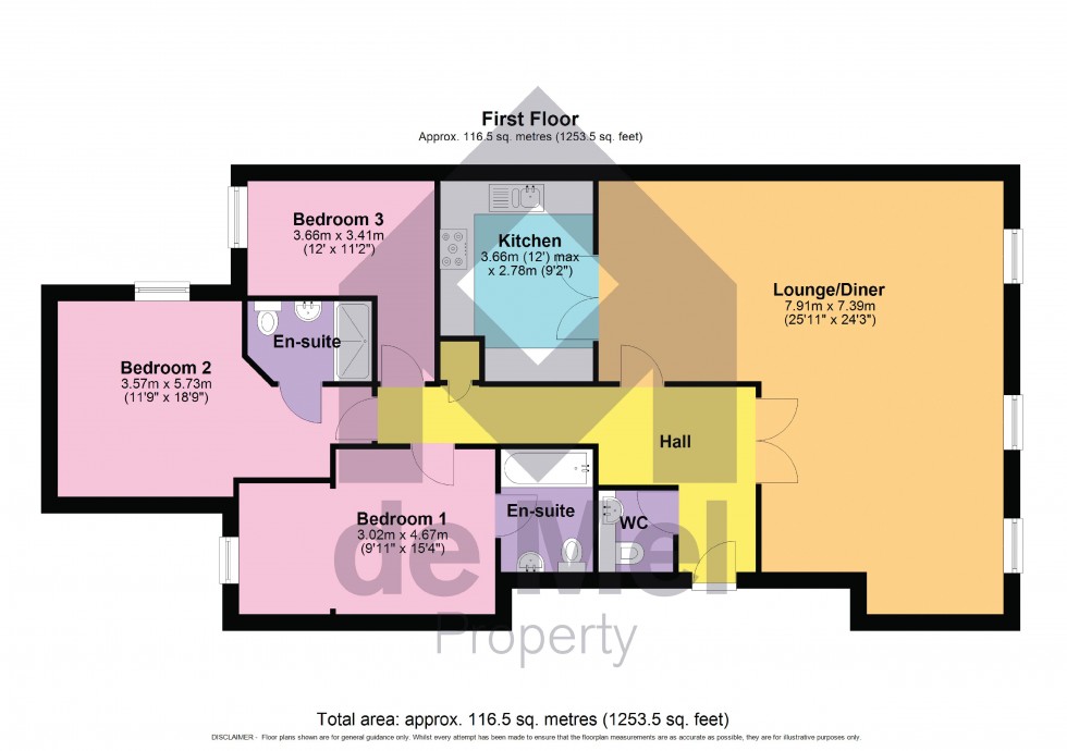 Floorplan for The Broad Walk, Imperial Square, Cheltenham, Gloucestershire, GL50