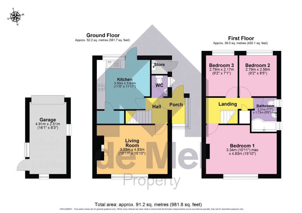Floorplan for Stanwick Drive, Cheltenham, Gloucestershire, GL51