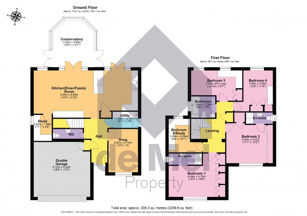 Floorplan for Yarlington Close, Bishops Cleeve, Cheltenham, Gloucestershire, GL52