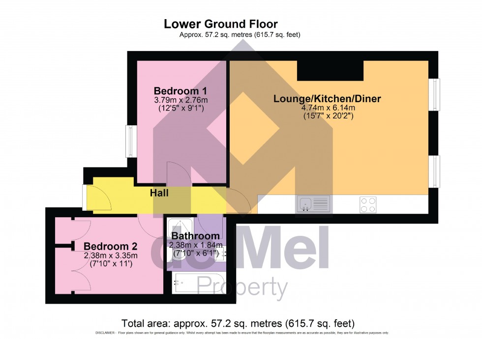 Floorplan for The Cleevelands, Cheltenham, Gloucestershire, GL50