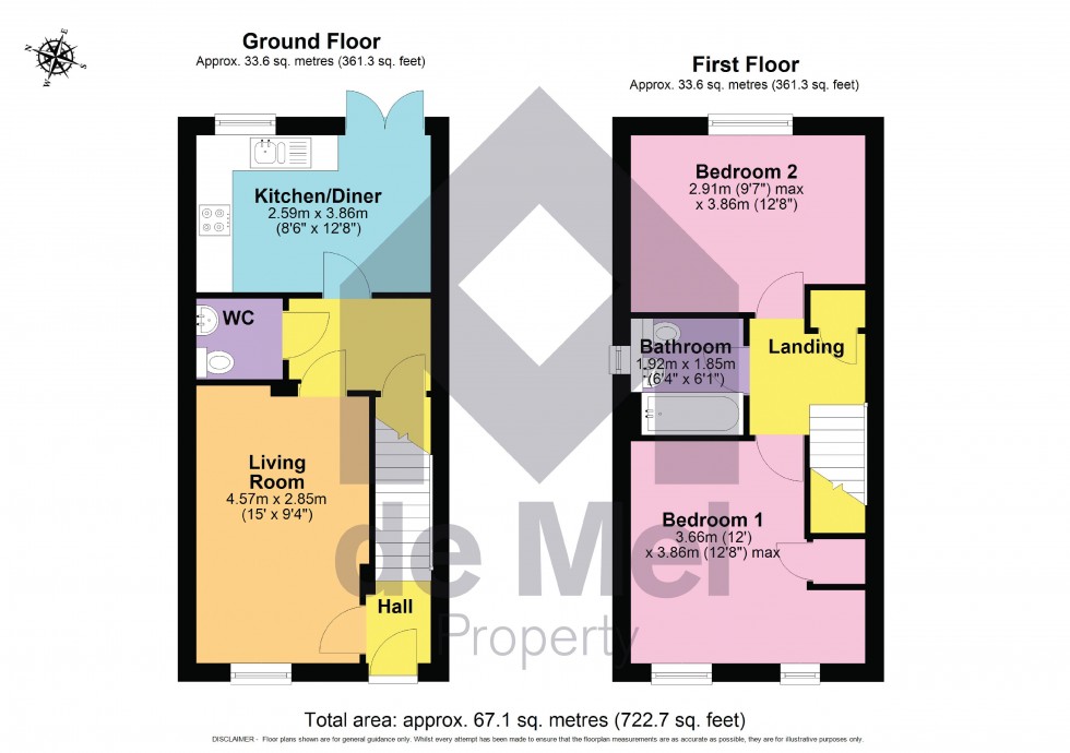 Floorplan for Castle Close, Gotherington