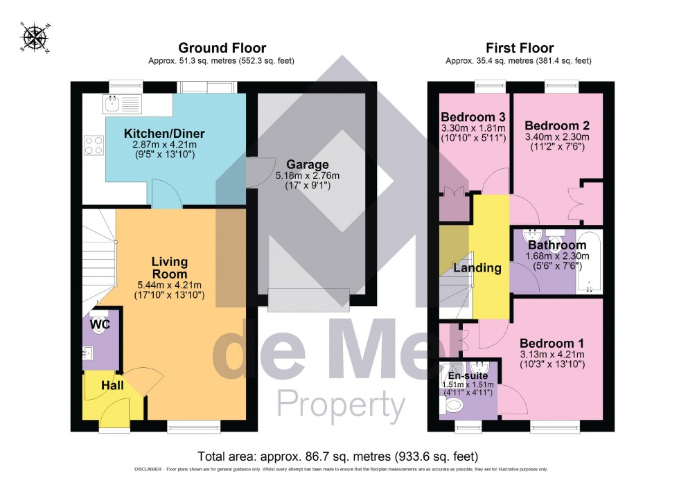 Floorplan for Sandpiper Drive, Cheltenham, Gloucestershire, GL51