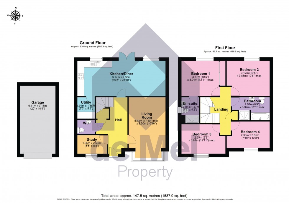 Floorplan for Daffodil Drive, Tewkesbury, Gloucestershire, GL20