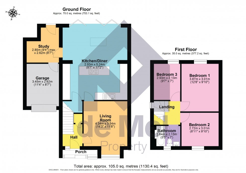 Floorplan for Chandler Road, Bishops Cleeve