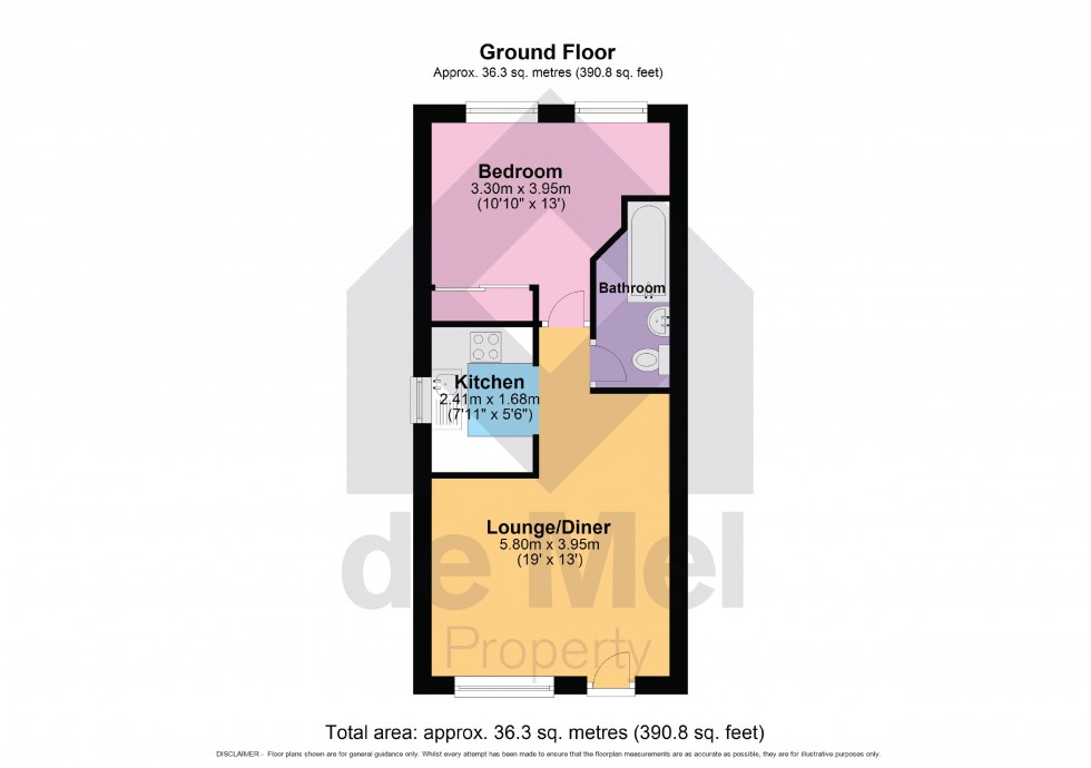 Floorplan for Hunters Road, Bishops Cleeve, Cheltenham, Gloucestershire, GL52