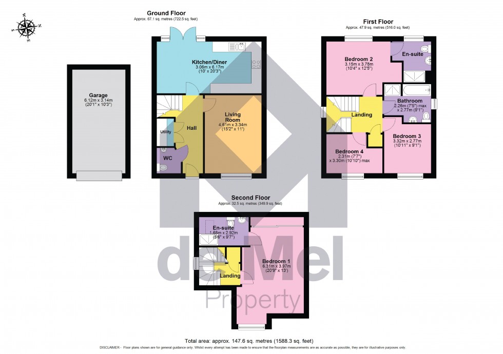Floorplan for Oriel Meadows, Evesham