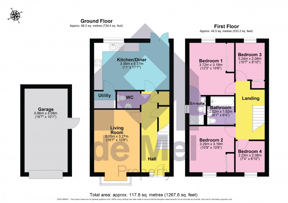 Floorplan for Arle Road, Cheltenham, Gloucestershire, GL51