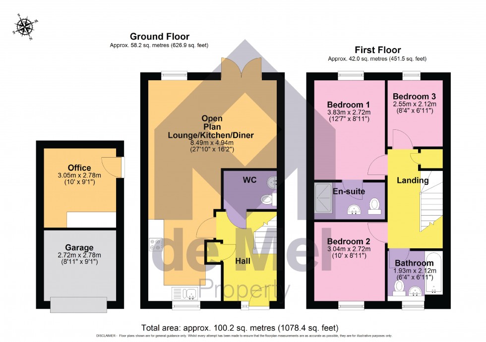 Floorplan for Harrow Drive, Bishops Cleeve
