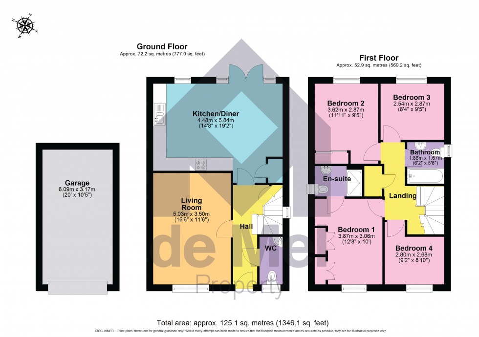 Floorplan for Cowslip Close, Leckhampton, Cheltenham, GL53