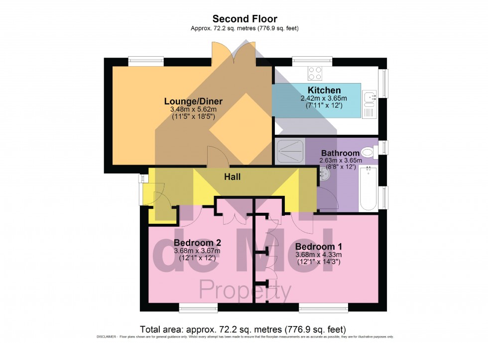 Floorplan for Elm Lodge, The Park, Cheltenham, GL50