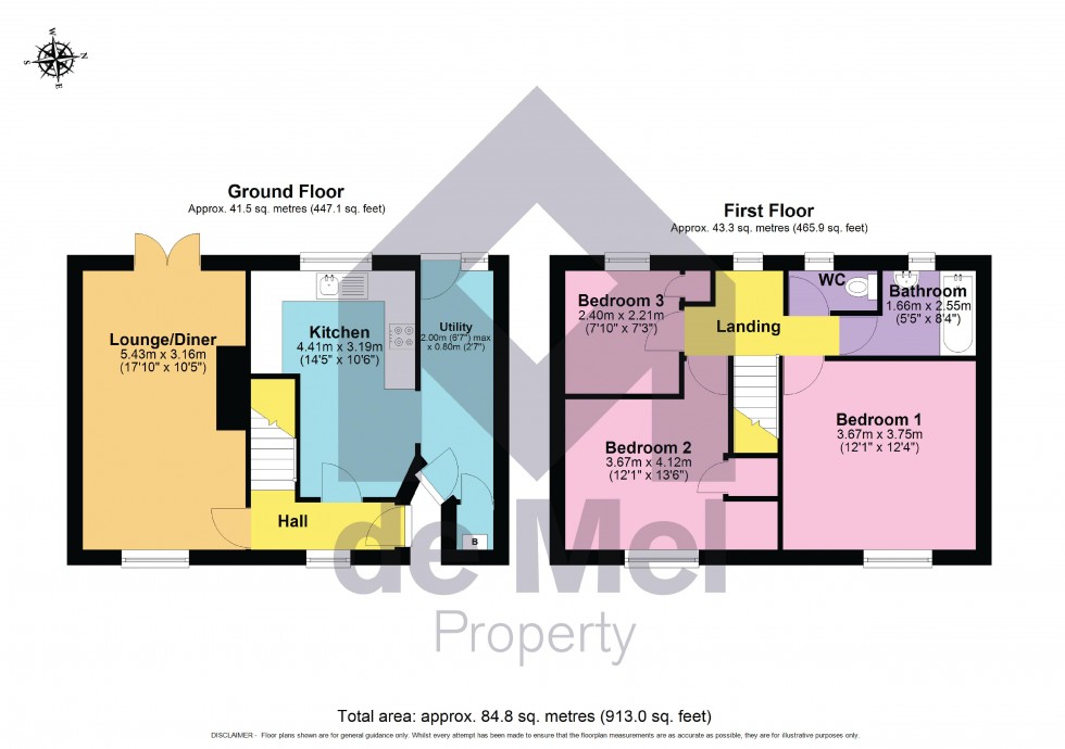 Floorplan for Longlands Road, Bishops Cleeve