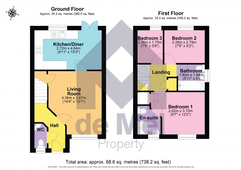 Floorplan for Slad Way, Cheltenham, Gloucestershire, GL52