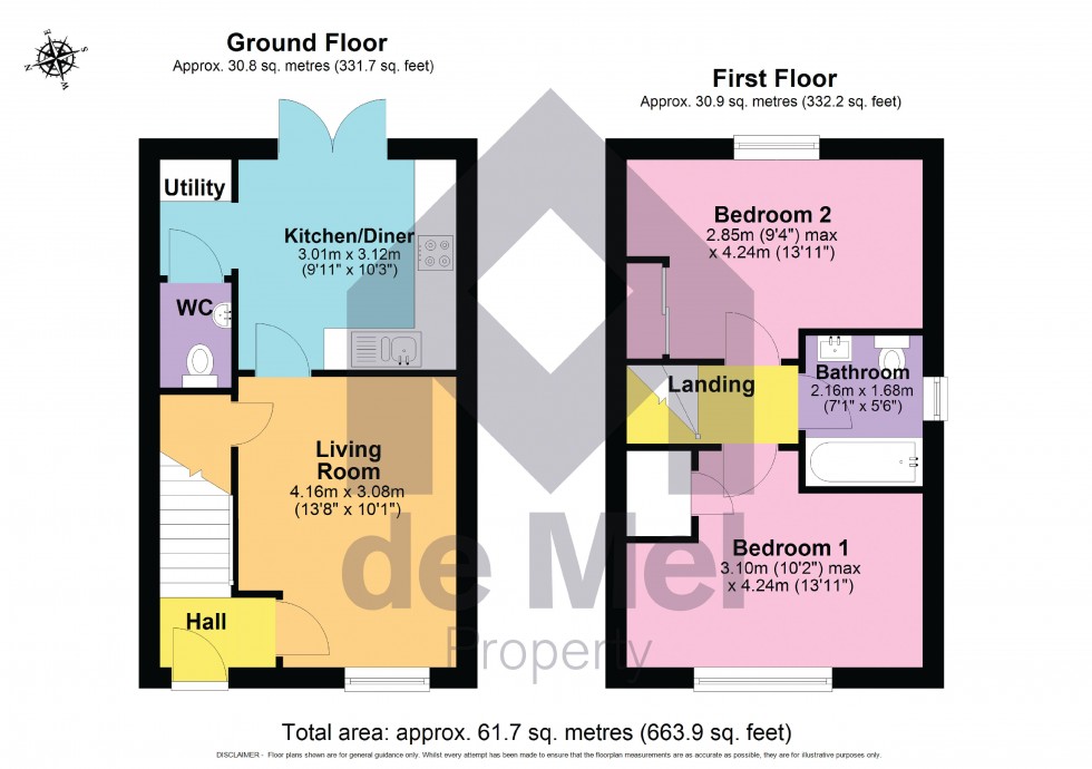 Floorplan for Balliol Gardens, Evesham