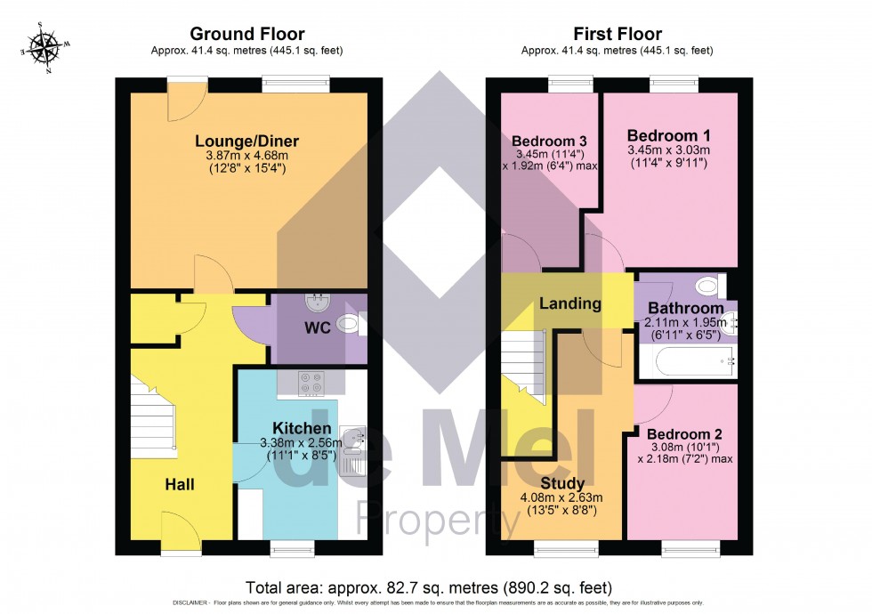 Floorplan for Fotescue Road, Bishops Cleeve, Cheltenham, Gloucestershire, GL52