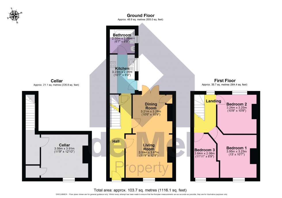 Floorplan for Northfield Terrace, Cheltenham, Gloucestershire, GL50