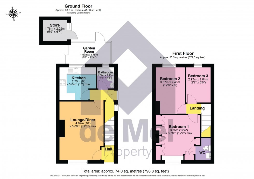Floorplan for Severn Road, Cheltenham, Gloucestershire, GL52