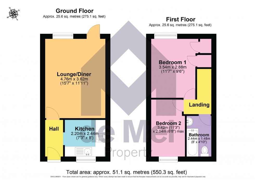 Floorplan for Little Acorns, Bishops Cleeve