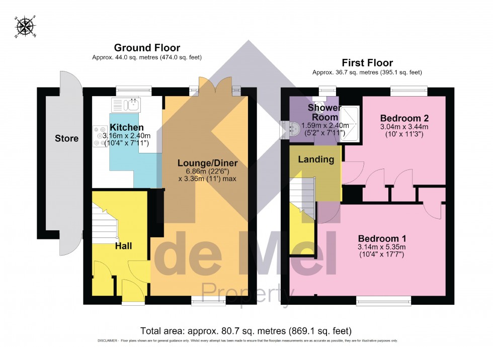 Floorplan for Tanners Road, Cheltenham, Gloucestershire, GL51