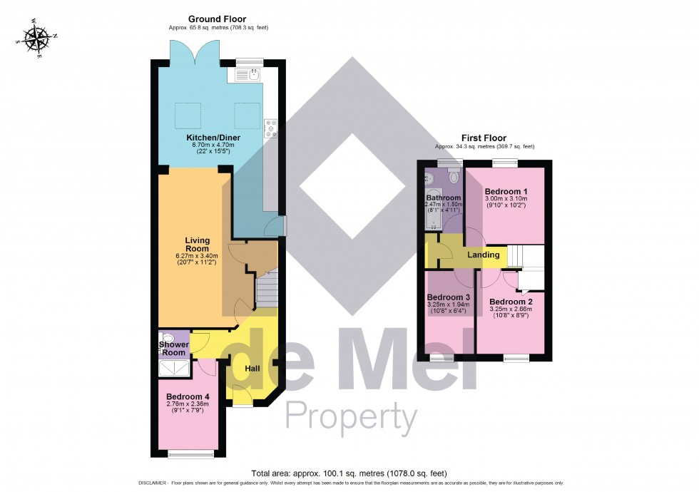Floorplan for The Hopyard, Northway, Tewkesbury