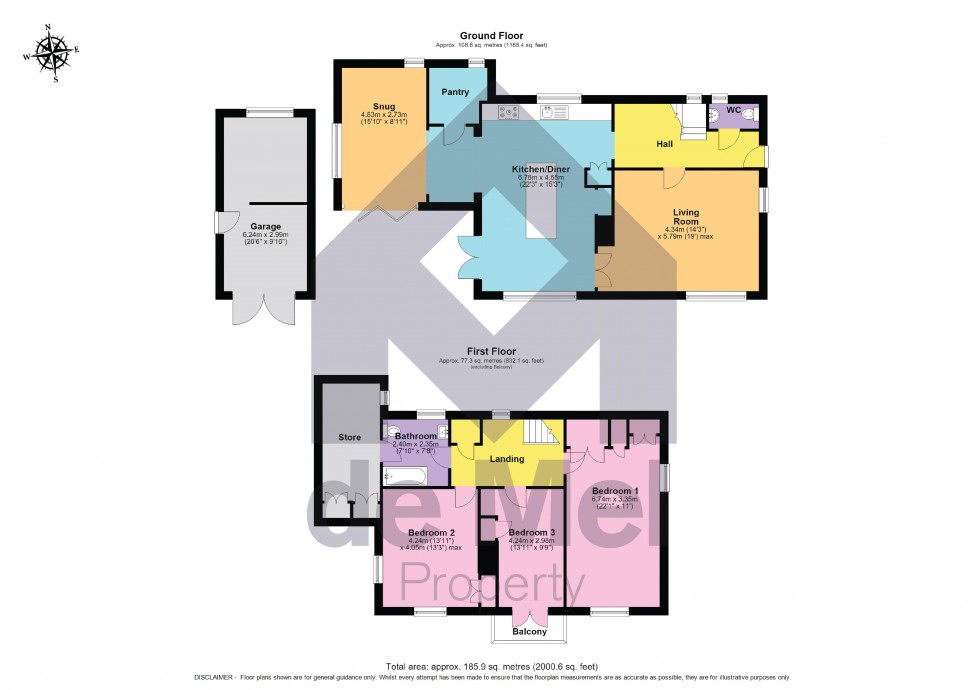 Floorplan for Hatherley Road, Cheltenham, Gloucestershire, GL51