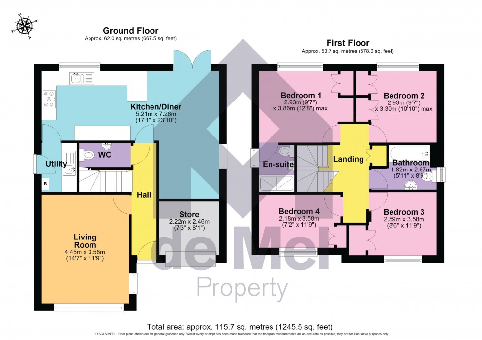 Floorplan for Nortenham Close, Bishops Close
