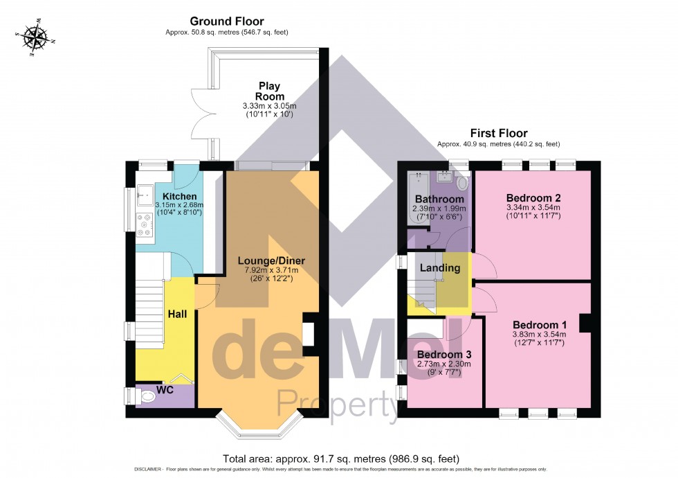 Floorplan for St. Michaels Avenue, Bishops Cleeve
