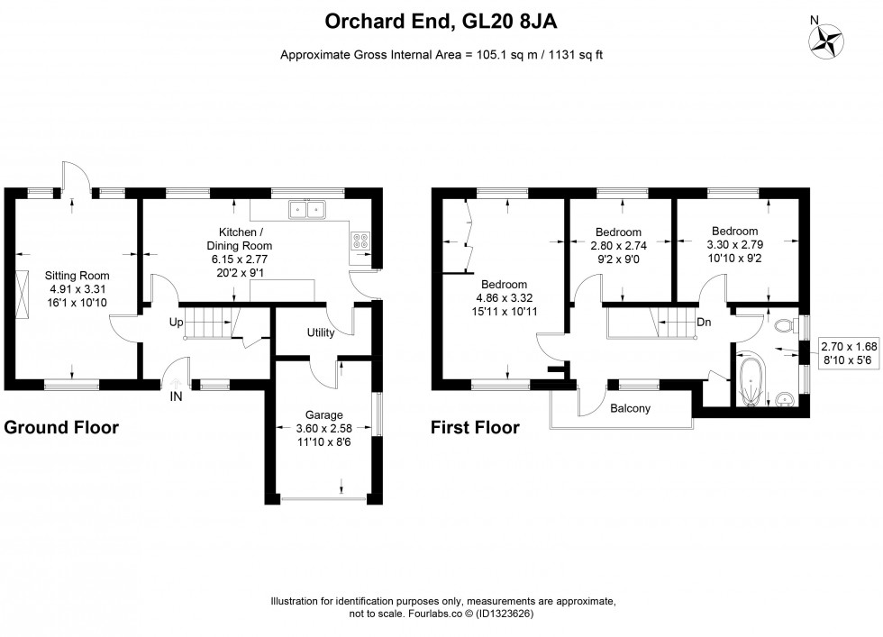 Floorplan for Teddington, Tewkesbury