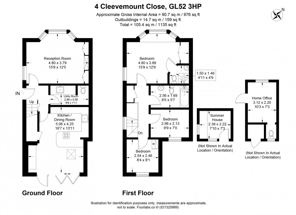 Floorplan for Cleevemount Close, Cheltenham