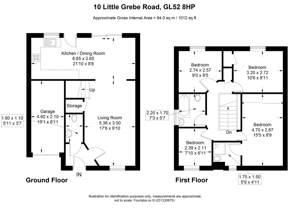 Floorplan for Little Grebe Road, Bishops Cleeve